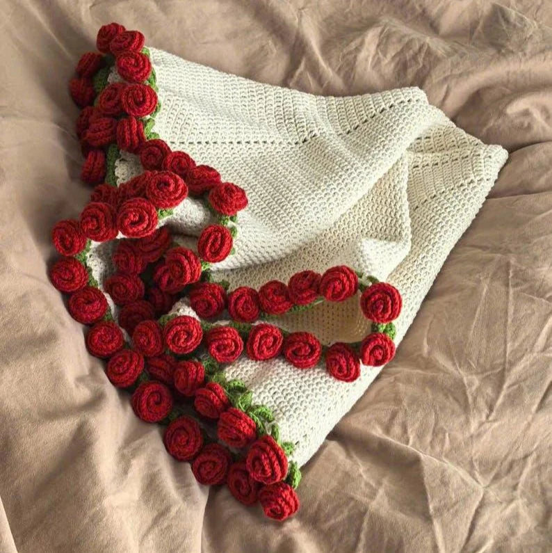 CrochetFamille™ – Couverture Fleur